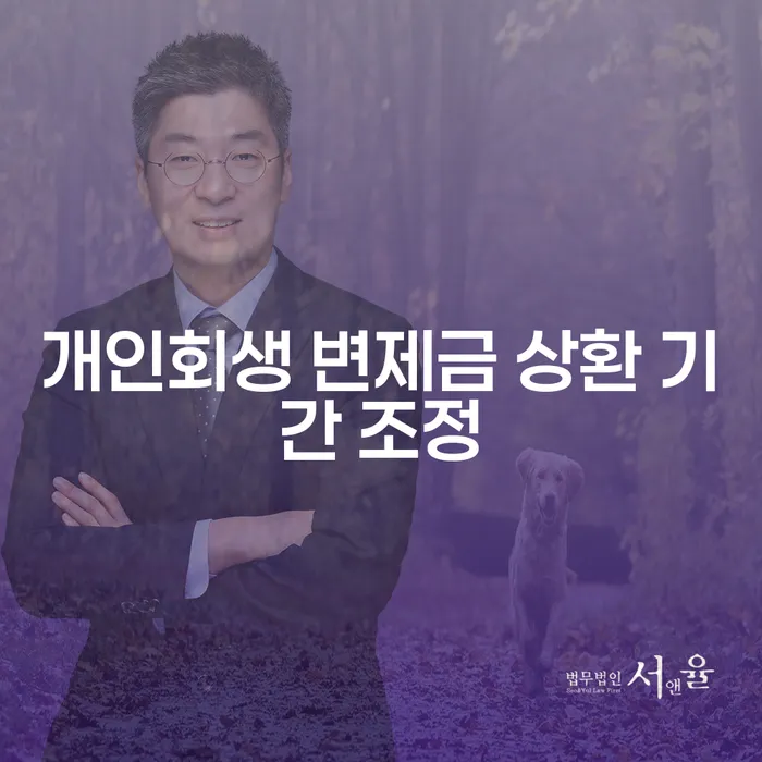 개인회생 변제금 상환 기간 조정이 필요하신가요?
